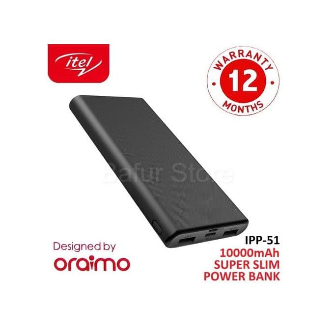 Powerbank Itel 10000 MAh ultra slim garantie 2 ans